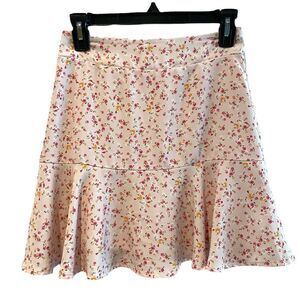 Mi Ami Francesca’s Floral High-Rise Mini Skirt‎ Lined Pink Size XS
